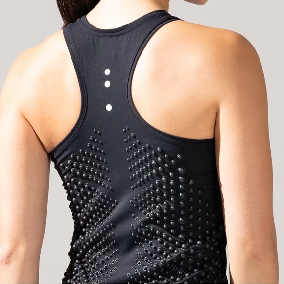 Black Embellished Sleeveless Tank Top G-Tank Gravity Sportswear - Picture 9 of 10